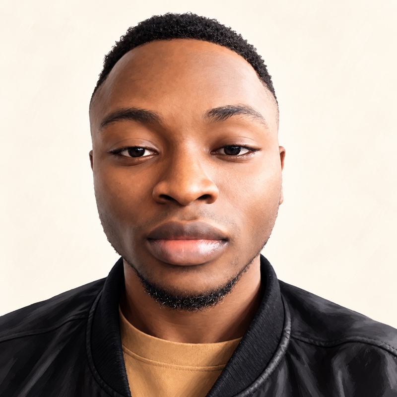 AI-illustrated portrait of Adebanji Adelowo